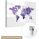 Violette Moderne MuchoWow Kunstdrucke XXL glänzend aus Glas 100x150 