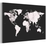 Bunte Rechteckige Landschaftsbilder mit Weltkartenmotiv aus Stein 40x60 