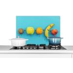 Hellblaue Emoji Smiley Küchenrückwände aus Glas Breite 0-50cm, Höhe 0-50cm, Tiefe 0-50cm 