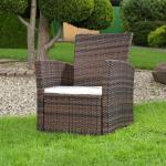Braune Moderne Mucola Polyrattan Sessel aus Polyrattan höhenverstellbar Breite 50-100cm, Höhe 50-100cm, Tiefe 50-100cm 