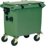Grüne Mülltonnen 501l - 750l aus HDPE 