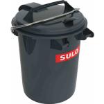 Anthrazitfarbene Sulo Mülleimer 35l aus Kunststoff 