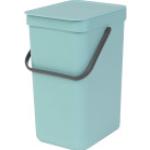 Mülleimer Brabantia Sort & Go Bio Abfalleimer 12 L mint kompakt und platzsparend, auch zur Wandmontage geeignet