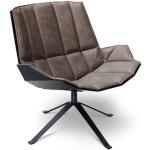 Reduzierte Schwarze Lounge Sessel aus Leder 