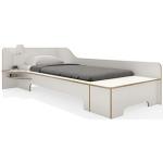 Weiße Skandinavische Betten mit Bettkasten geölt aus Massivholz mit Stauraum 90x200 
