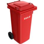 Sulo Müllgroßbehälter 120l rot a.Niederdruck-PE Rad-D.200mm