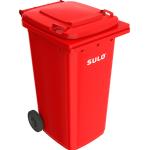 Müllgroßbehälter 240l HDPE rot fahrbar,n.EN 840 SULO 