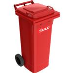 Müllgroßbehälter 80l HDPE rot fahrbar,n.EN 840 SULO 