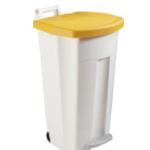 Mülltonne Rossignol Fahrbarer Abfallbehälter BOOGY 90 l gelb HACCP-Konzept - für Lebensmittelbereiche geeignet