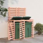 vidaXL 2er-Mülltonnenboxen aus Massivholz 