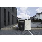 Schwarze Mülltonnenboxen 201l - 300l aus Kunststoff 