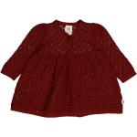 Bordeauxrote Unifarbene Müsli Nachhaltige Kinderstrickkleider mit Knopf für Mädchen Größe 98 