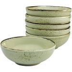 Grüne CreaTable Nature Collection Runde Müslischalen aus Keramik 6-teilig 