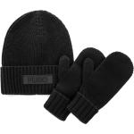 Schwarze HUGO BOSS HUGO Winterhandschuhe aus Baumwollmischung für Damen - versandkostenfrei 