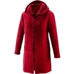 Rote Mufflon Maxi Langmäntel aus Wolle für Damen Größe M für den für den Herbst 