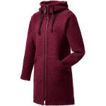 Reduzierte Rote Mufflon Kapuzenmäntel aus Wolle mit Kapuze für Damen Größe 3 XL für den für den Herbst 