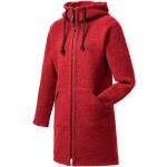 Reduzierte Rote Mufflon Kapuzenmäntel aus Wolle mit Kapuze für Damen Größe XL für den für den Herbst 