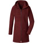 Reduzierte Rote Winddichte Mufflon Kapuzenmäntel aus Wolle mit Kapuze für Damen Größe 3 XL für den für den Herbst 