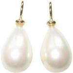 Weiße Mugello Perlenohrringe aus Silber handgemacht für Damen 