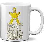 Mugtime (TM) – Simpsons Homer – Fat and Happy – Tee-/Kaffeetasse aus Keramik, 330 ml