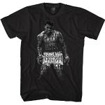Schwarze Muhammad Ali T-Shirts aus Baumwolle für Herren Größe XL 