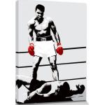 Muhammad Ali Poster Leinwandbild Auf Keilrahmen - Die Boxhandschuhe Des Siegers (80 x 60 cm)