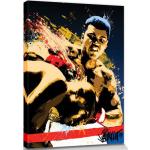 Muhammad Ali Poster Leinwandbild Auf Keilrahmen - Schweb Wie Ein Schmetterling, Stich Wie Eine Biene! (80 x 60 cm)