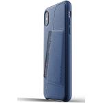 Blaue Mujjo iPhone XS Max Cases Art: Geldbörsen aus Leder 