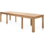 Möbel-Eins Multi XL Rechteckige Kulissentische geölt aus Massivholz ausziehbar Breite 0-50cm, Höhe 0-50cm, Tiefe 300-350cm 
