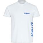 multifanshop Kinder T-Shirt - Schalke - Brust & Seite, weiß, Größe 152