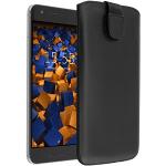 Schwarze mumbi Nexus 6P Hüllen Art: Geldbörsen mit Bildern mit Klettverschluss aus Rindsleder 