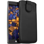 Schwarze mumbi LG G4s Cases Art: Geldbörsen mit Bildern mit Klettverschluss aus Rindsleder 