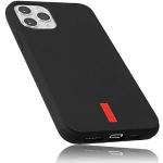 mumbi Hülle kompatibel mit iPhone 11 Pro Handy Case Handyhülle, schwarz mit rotem Streifen - 5.8 Zoll