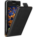 Schwarze mumbi Sony Xperia Z1 Compact Cases Art: Geldbörsen mit Bildern aus Glattleder 