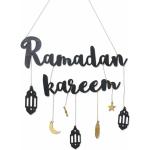 Cremefarbene Wanddeko aus Holz Ramadan 