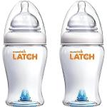 Munchkin Latch Anti-Kolik Babyflasche mit Silikon-Trinksauger, 240 ml, 2er Pack