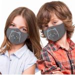 Graue Motiv Alsino Stoffmasken für Kinder mit Tiermotiv für Mädchen 