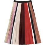 Beige Gestreifte Elegante Munthe Midi Festliche Röcke für Damen Größe XL 