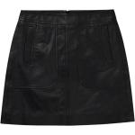 Schwarze Munthe Mini Lederröcke aus Lammleder für Damen Größe XL 