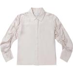 Weiße Langärmelige Munthe Festliche Blusen aus Seide Handwäsche für Damen Größe XL 