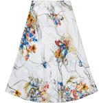 Reduzierte Weiße Blumenmuster Munthe Midi Festliche Röcke aus Seide Handwäsche für Damen Größe XL 