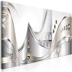Silberne Moderne Murando XXL Leinwandbilder mit Ornament-Motiv 40x120 1-teilig 