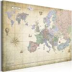 Weiße Murando Weltkarten mit Weltkartenmotiv aus Holz 
