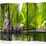 Grüne Asiatische Foto-Paravents mit Buddha-Motiv 5-teilig 