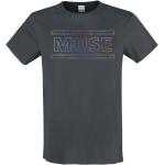 Muse T-Shirt - Amplified Collection - Logo - S bis 3XL - für Männer - Größe S - charcoal - Lizenziertes Merchandise