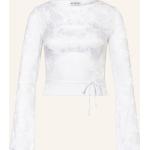 Reduzierte Weiße Musier Paris Carmenshirts aus Viskose für Damen Größe M 