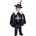 Dunkelblaue Musketier-Kostüme aus Polyester für Kinder Größe 140 