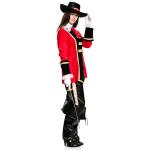 Rote Musketier-Kostüme aus Polyester für Damen Größe M 