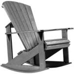 Graue Adirondack Chairs aus Stein 