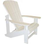 Weiße Adirondack Chairs aus Polyrattan 